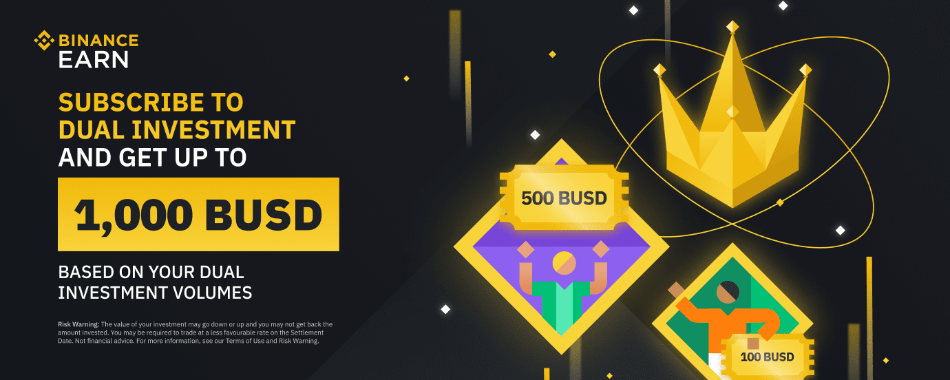 Complete Higher Dual Investment Subscriptions & Get Up to 1,000 BUSD in Token Voucher