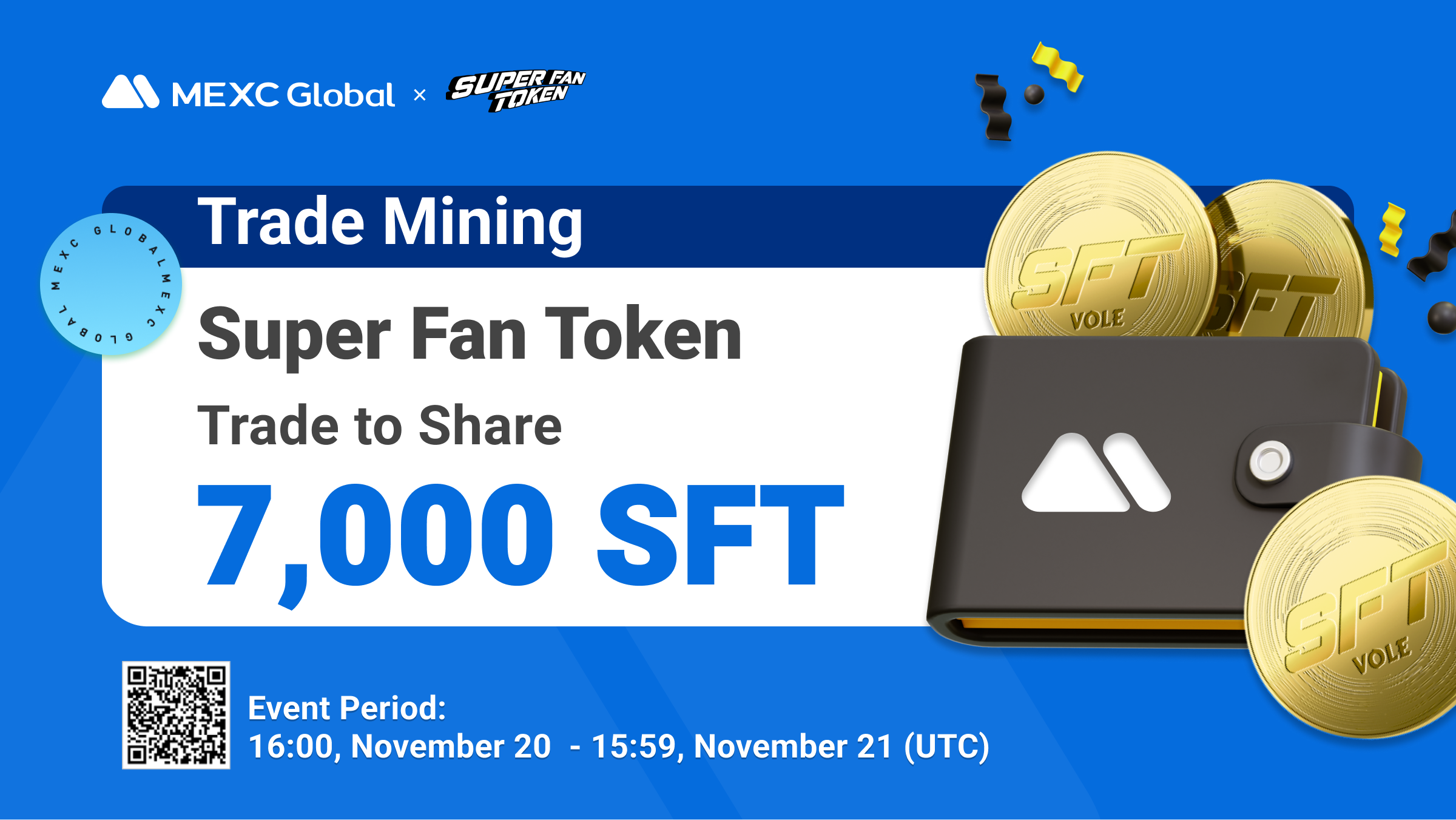 MEXC Trade Mining - Trade to Mine 7,000 Super Fan Token (SFT)