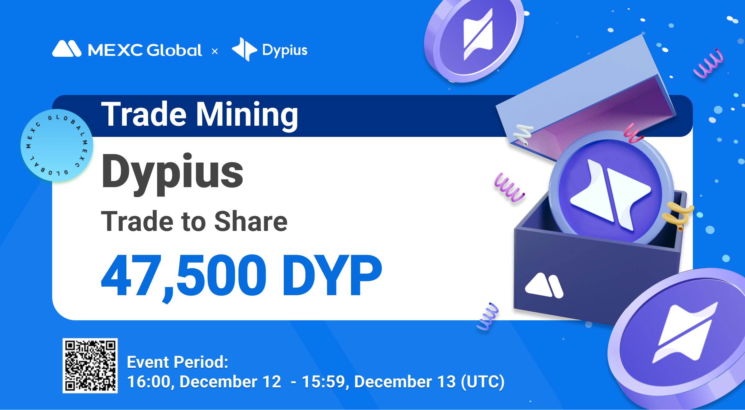 MEXC Supports DeFi Yield Protocol Rebrand to Dypius - MEXC Trade Mining - Trade to Mine 47,500 Dypius (DYP)