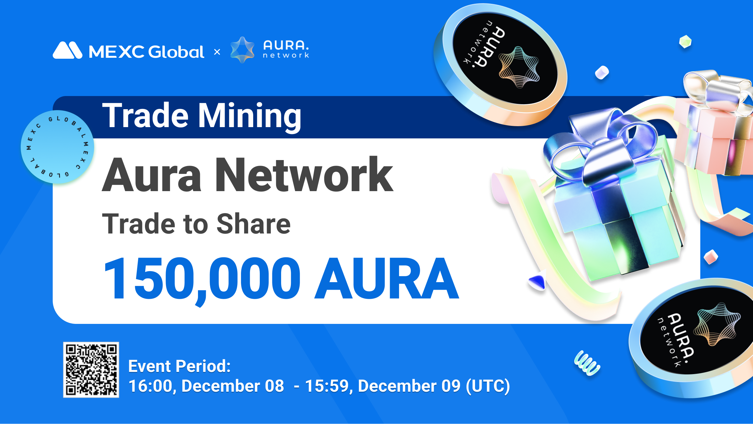 Trade to Mine 150,000 Aura Network (AURA)