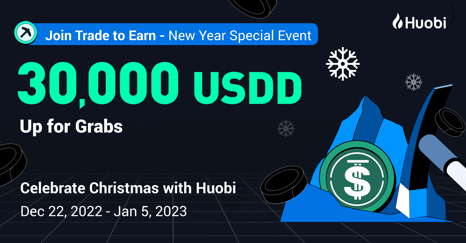 Share 30,000 USDD Reward - Huobi New Year Special