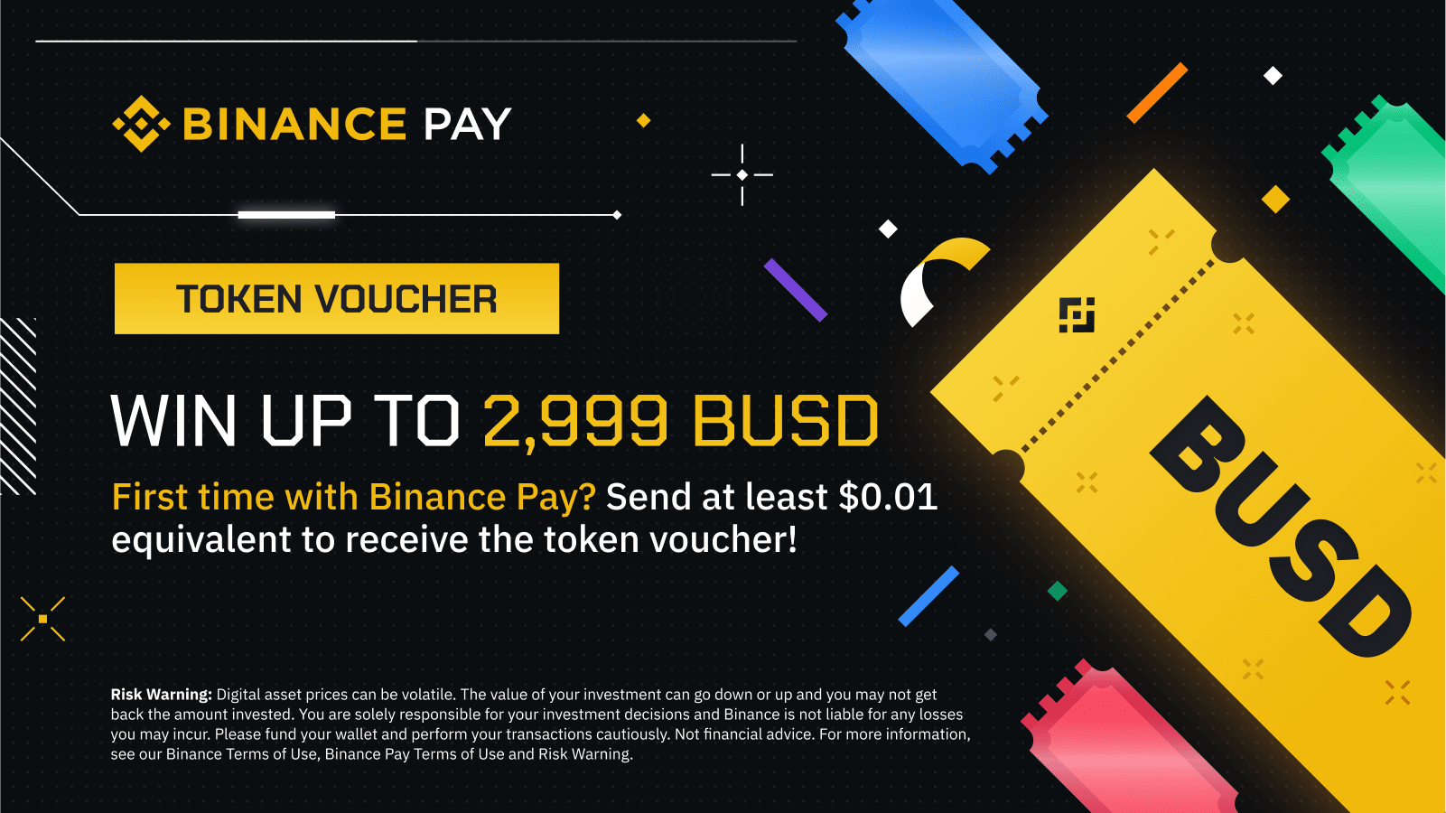 Send Crypto with Binance Pay to Receive Up to 2,999 BUSD in Token Vouchers