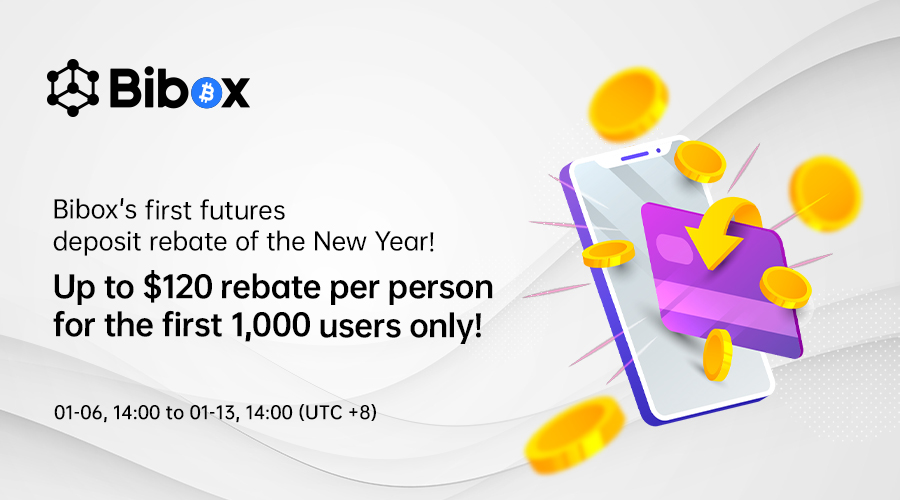 Bibox's First Futures Deposit Rebate - Up to 120 USDT reward