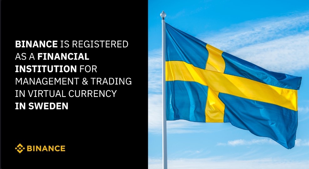 Binance Receives Regulatory Approval from the Swedish Financial Services Authority (FSA) in Seventh EU Country