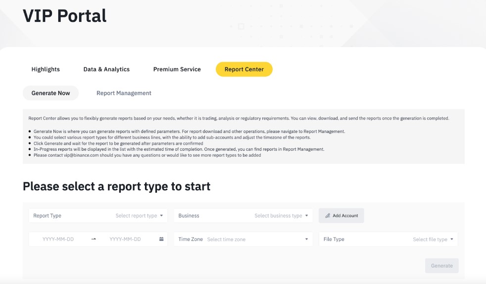 Four Reasons to Use Binance’s Report Center'