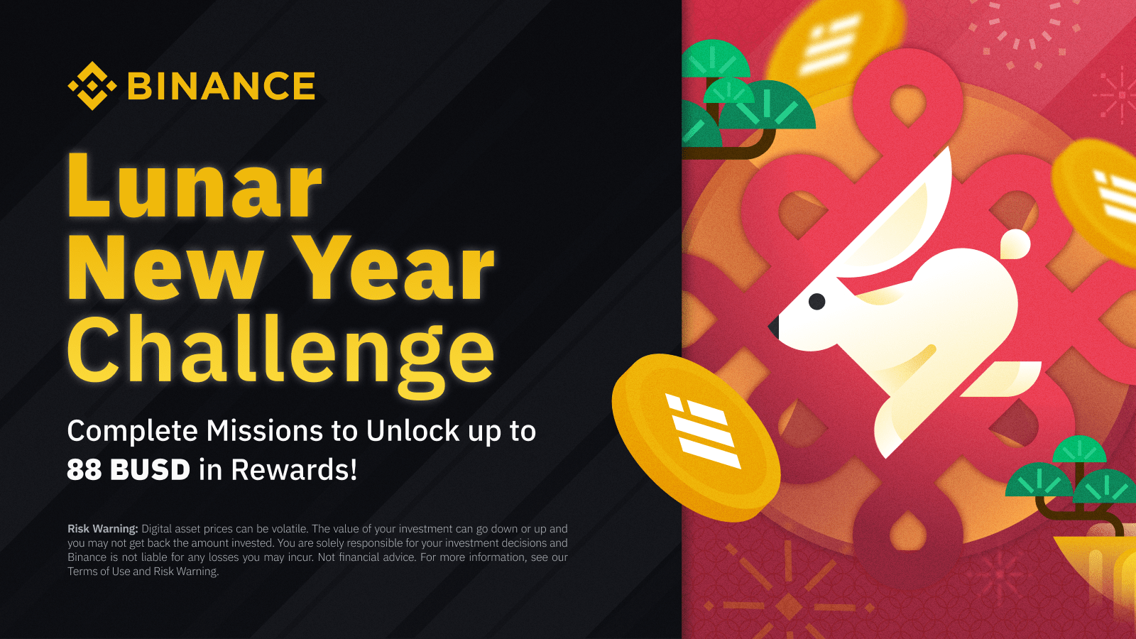 Lunar New Year Challenge Complete Missions to Unlock Up to 88 BUSD in Rewards!