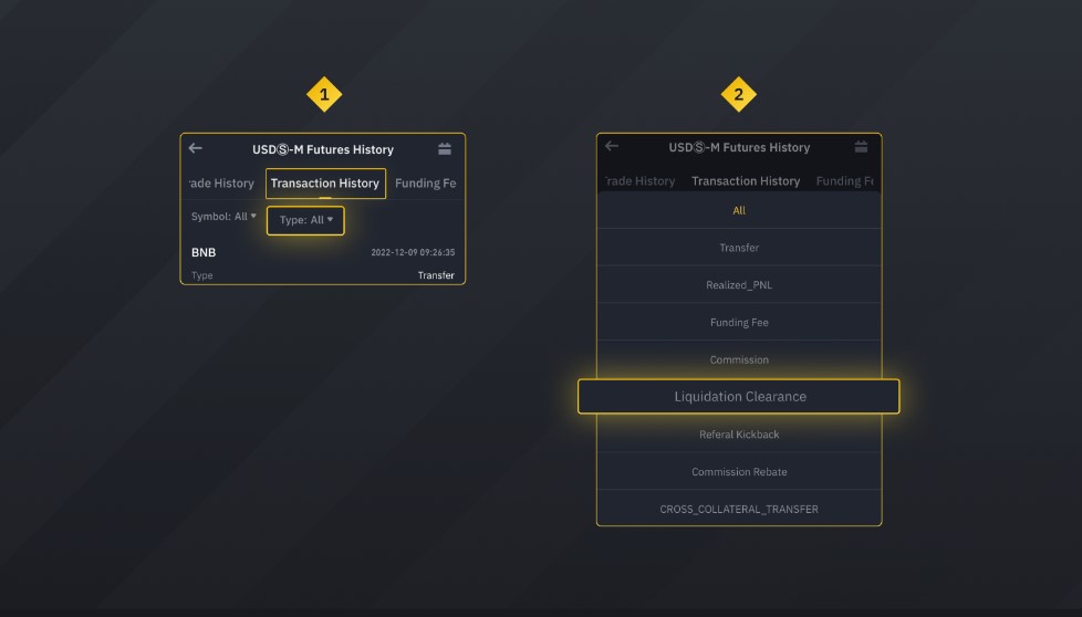 go to Contract Transaction History and click Forced Closeout Liquidation