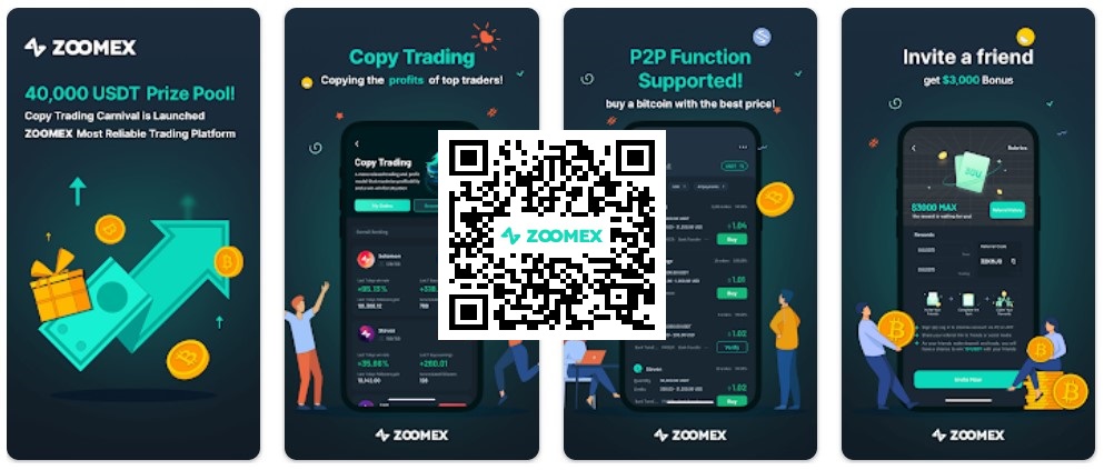 zoomex cryptocurrency exchange banners