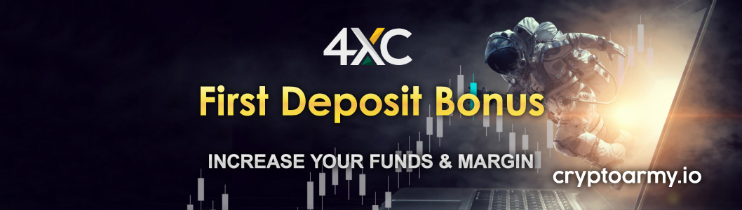 4XC 50% First Deposit Bonus