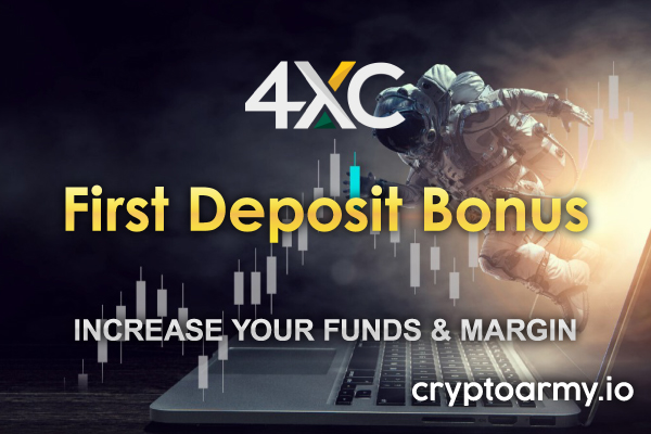 4XC 50% First Deposit Bonus