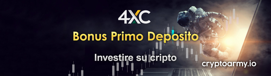 Bonus sul primo deposito del 50% 4XC