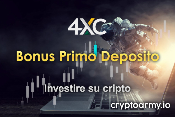 Bonus sul primo deposito del 50% 4XC