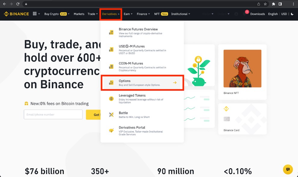 binance options