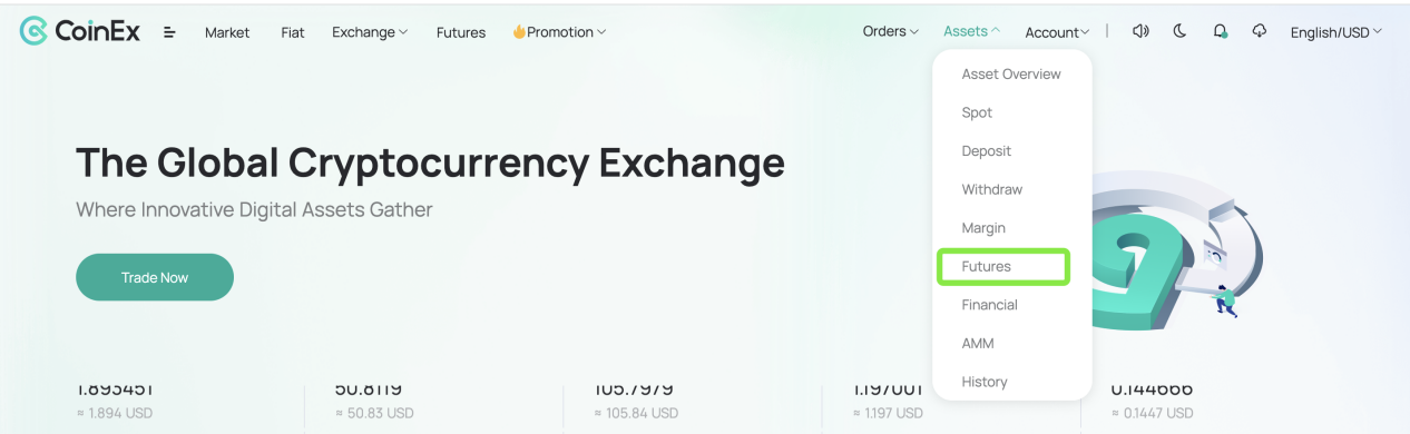 coinex transfer assets into the account before trading