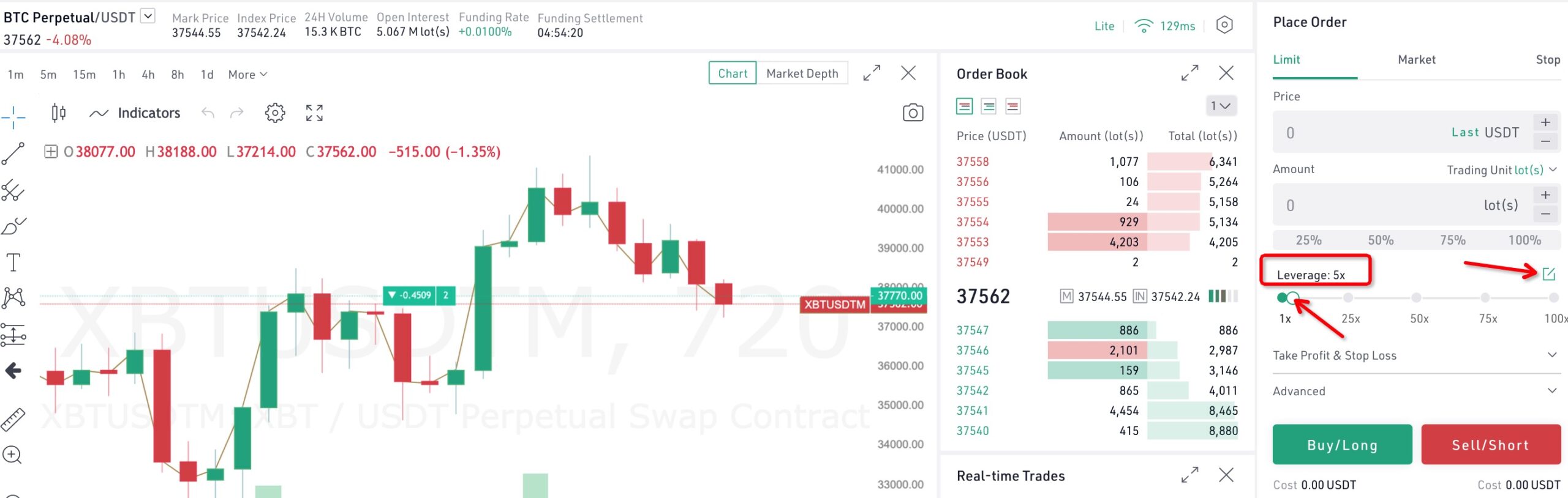 how to set leverage on kucoin