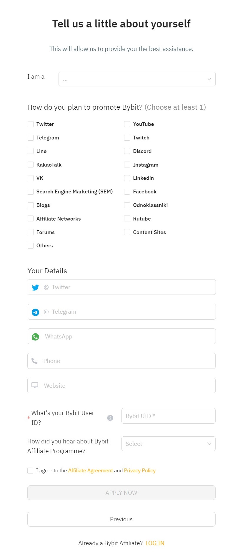 bybit affiliate application form