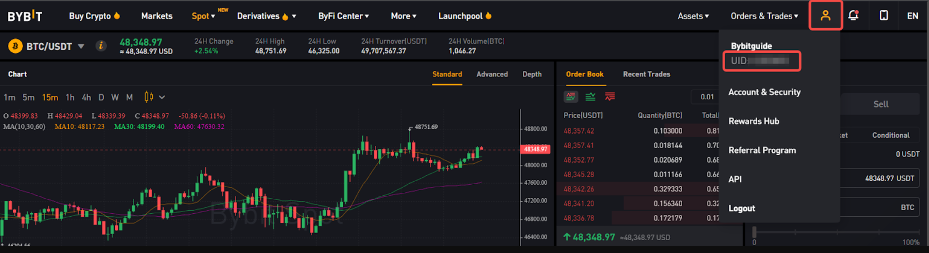 what is bybit uid where to find it on desktop