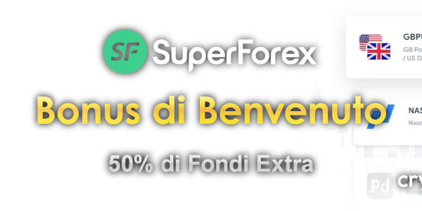 Bonus di benvenuto del 50% SuperForex