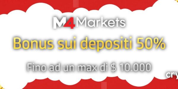 Bonus sui depositi 50% M4Markets