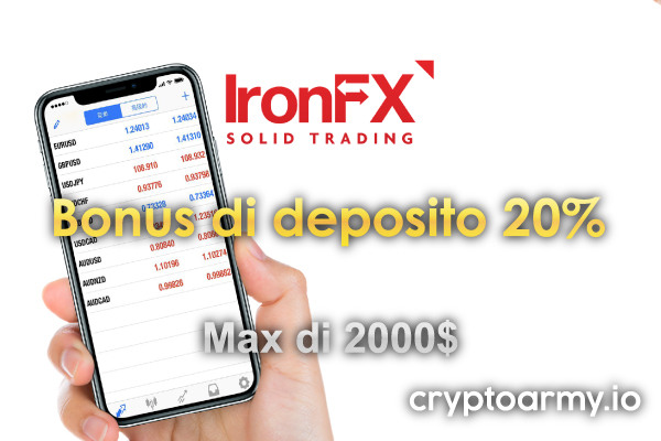 Bonus sui depositi del 20% IronFX