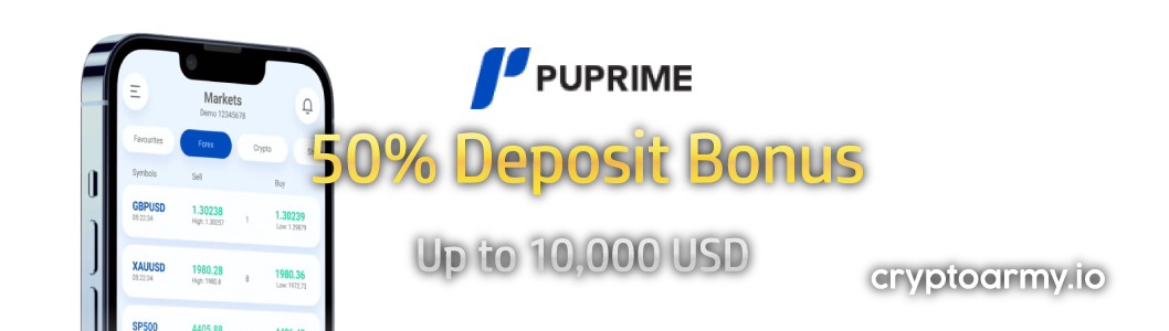 PU Prime 50% Deposit Bonus