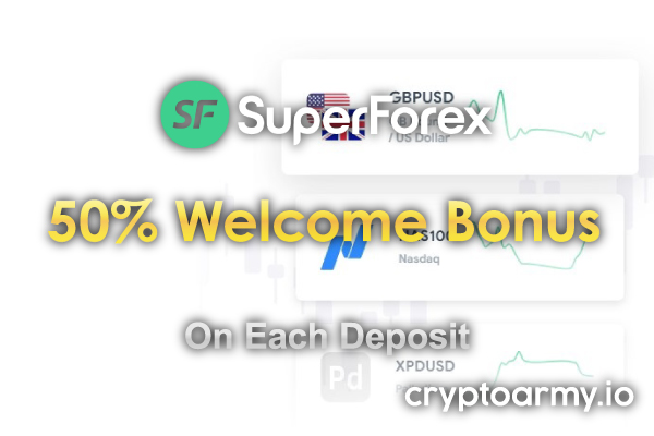 SuperForex 50% Welcome Bonus