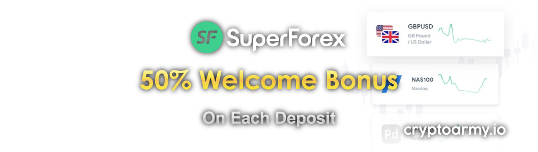 SuperForex 50% Welcome Bonus