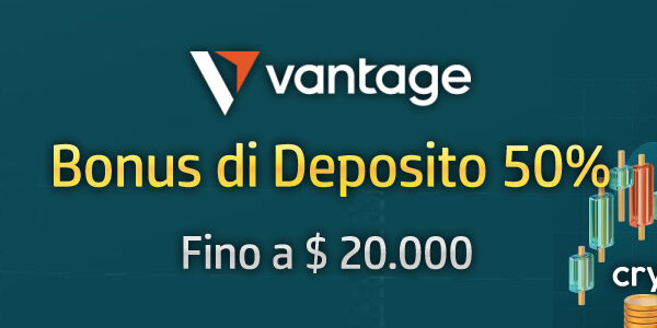 Bonus deposito del 50% Vantage