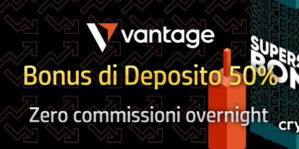 Bonus di Deposito 50% Vantage