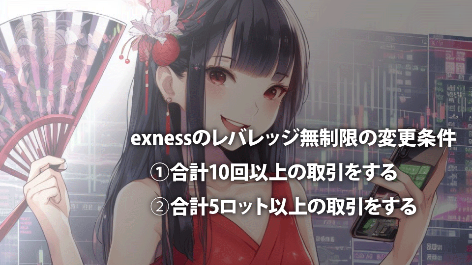 海外FX業者 exness（エクスネス）のレバレッジ無制限ボーナスを受け取るには、レバレッジ解放条件を達成しなければいけません。