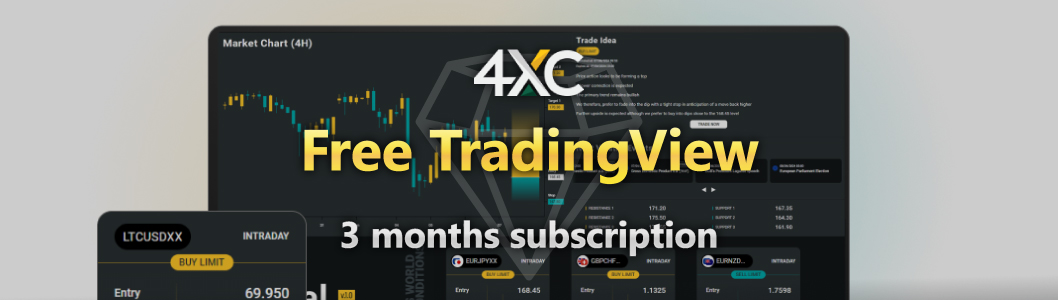 Secure your spot among the elite traders by claiming one of the exclusive 100 free TradingView subscriptions from 4XC today, and transform your trading experience with cutting-edge tools!