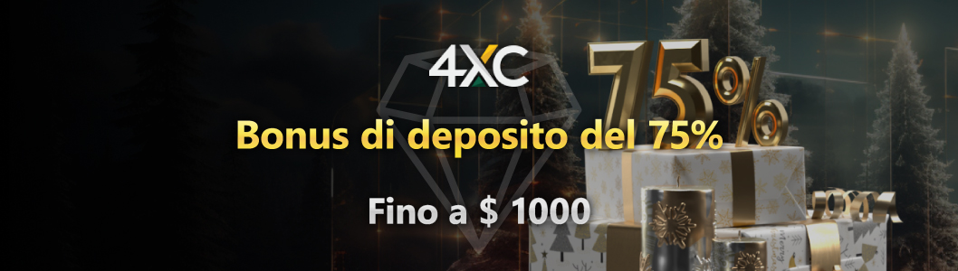 Bonus sul Deposito del 75% da 4XC