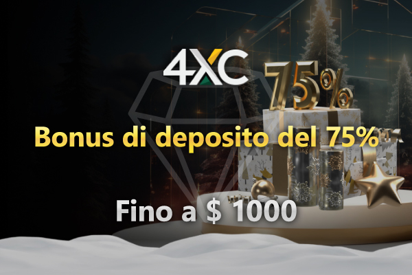 Bonus sul Deposito del 75% da 4XC